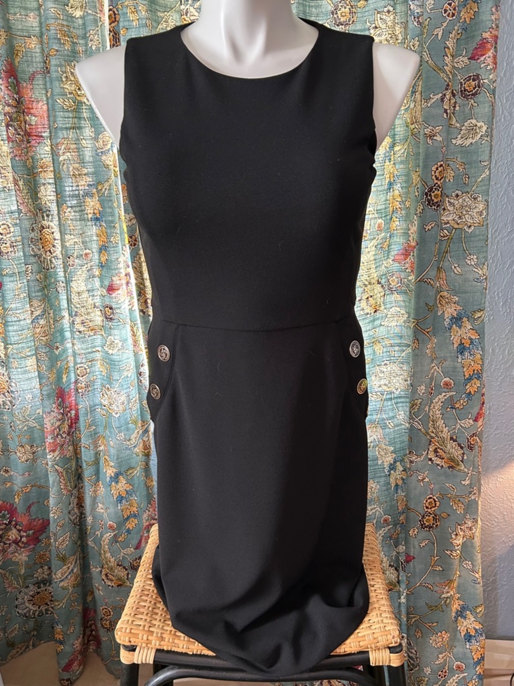 Tommy Hilfiger Classic Black Sleeveless Shift Dress Sz 8